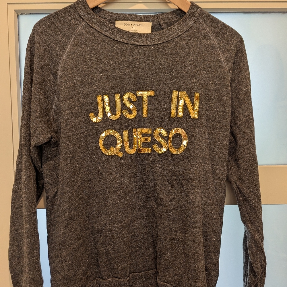 Bow & Drape Gray Sweatshirt